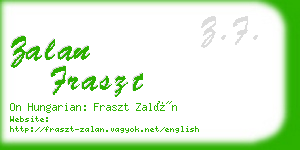 zalan fraszt business card